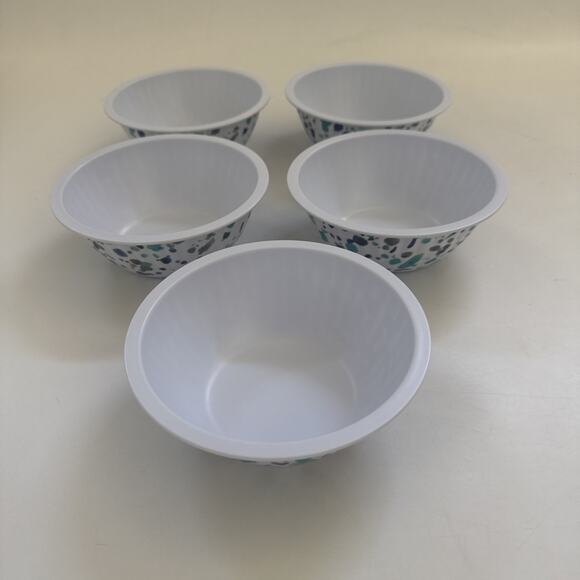 C&C California Outdoor Melamine Bowls Set of 5 MCM Colorful - Picture 2 of 8